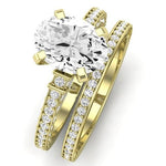 Daphne Diamond Matching Band Only ( Engagement Ring Not Included) For Ring With Oval Center yellowgold