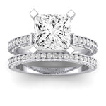 Daphne Diamond Matching Band Only (does Not Include Engagement Ring)  For Ring With Princess Center whitegold