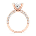 Daphne Diamond Matching Band Only (does Not Include Engagement Ring)  For Ring With Princess Center rosegold