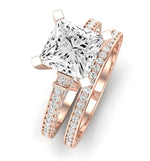 Daphne Diamond Matching Band Only (does Not Include Engagement Ring)  For Ring With Princess Center rosegold