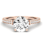 Daphne Diamond Matching Band Only (does Not Include Engagement Ring) For Ring With Round Center rosegold