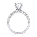 Daphne Moissanite Matching Band Only (does Not Include Engagement Ring)  For Ring With Cushion Center whitegold