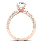 Daphne Moissanite Matching Band Only (does Not Include Engagement Ring) For Ring With Round Center rosegold