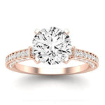 Daphne Moissanite Matching Band Only (does Not Include Engagement Ring) For Ring With Round Center rosegold