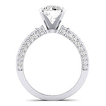 Daphne Moissanite Matching Band Only (does Not Include Engagement Ring) For Ring With Round Center whitegold