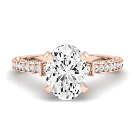 Daphne Oval Moissanite Bridal Set rosegold