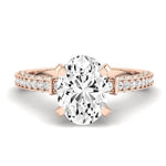 Daphne Oval Moissanite Engagement Ring rosegold