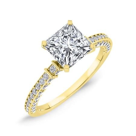 Daphne Princess Diamond Bridal Set (Lab Grown Igi Cert) yellowgold