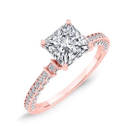 Daphne Princess Moissanite Bridal Set rosegold