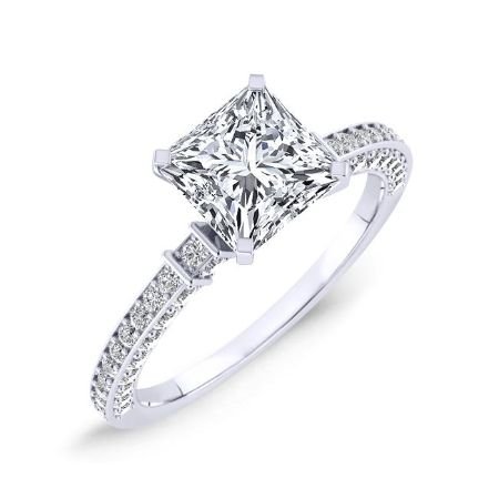 Daphne Princess Moissanite Bridal Set whitegold