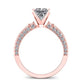 Daphne Princess Moissanite Bridal Set rosegold