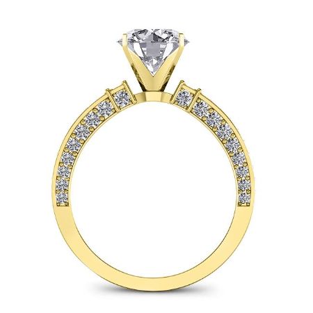 Daphne Round Moissanite Bridal Set yellowgold