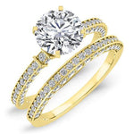 Daphne Round Moissanite Bridal Set yellowgold