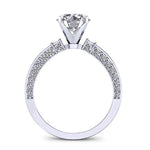 Daphne Round Moissanite Bridal Set whitegold