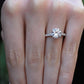 Daphne Round Moissanite Engagement Ring whitegold