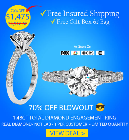 1.48CT Total Diamond Engagement Ring