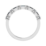 Dara Baguette & Round Trendy Diamond Wedding Ring whitegold