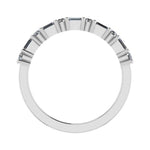 Dara Baguette & Round Trendy Diamond Wedding Ring whitegold