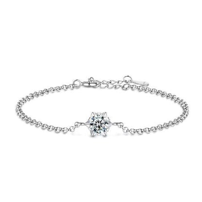 Davin Moissanite Bracelet whitegold