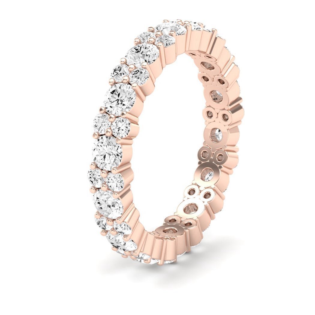 Daylily Round Cut Diamond Eternity Band (Clarity Enhanced) rosegold