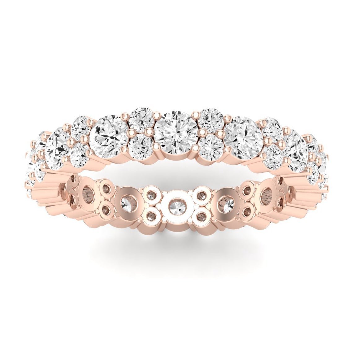 Daylily Round Cut Diamond Eternity Band (Clarity Enhanced) rosegold