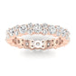 Daylily Round Cut Diamond Eternity Band (Clarity Enhanced) rosegold