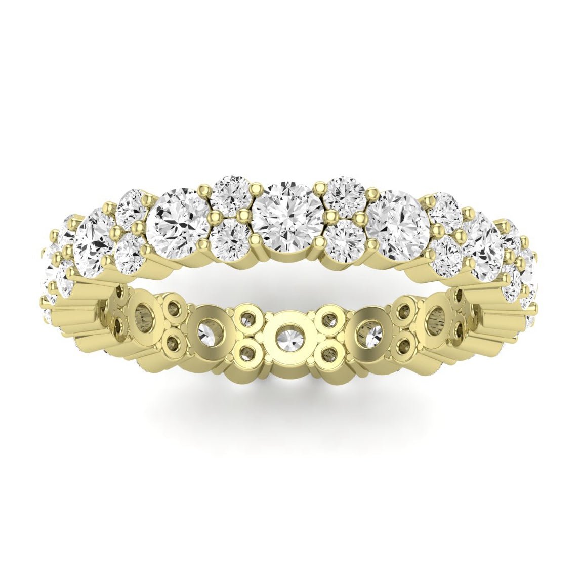 Daylily Round Cut Diamond Eternity Band (Clarity Enhanced) yellowgold