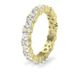 Daylily Round Cut Moissanite Eternity Band yellowgold