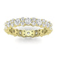 Daylily Round Cut Moissanite Eternity Band yellowgold