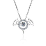 Deean Moissanite Necklace whitegold