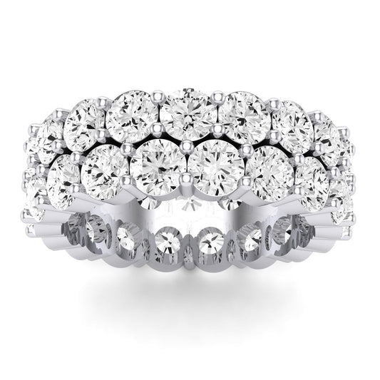 Delphin Round Cut Diamond Eternity Band (Clarity Enhanced) whitegold