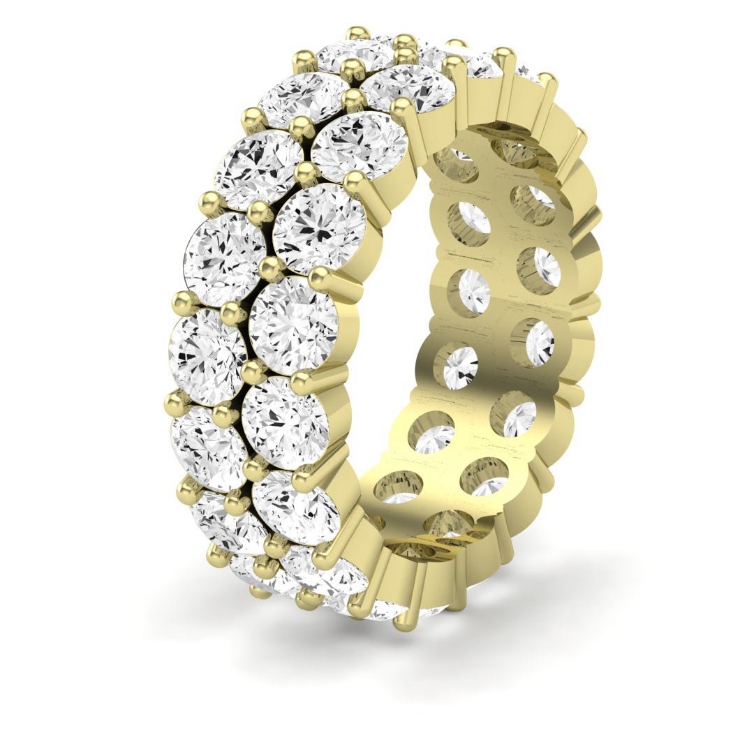 Delphin Round Cut Diamond Eternity Band (Clarity Enhanced) yellowgold