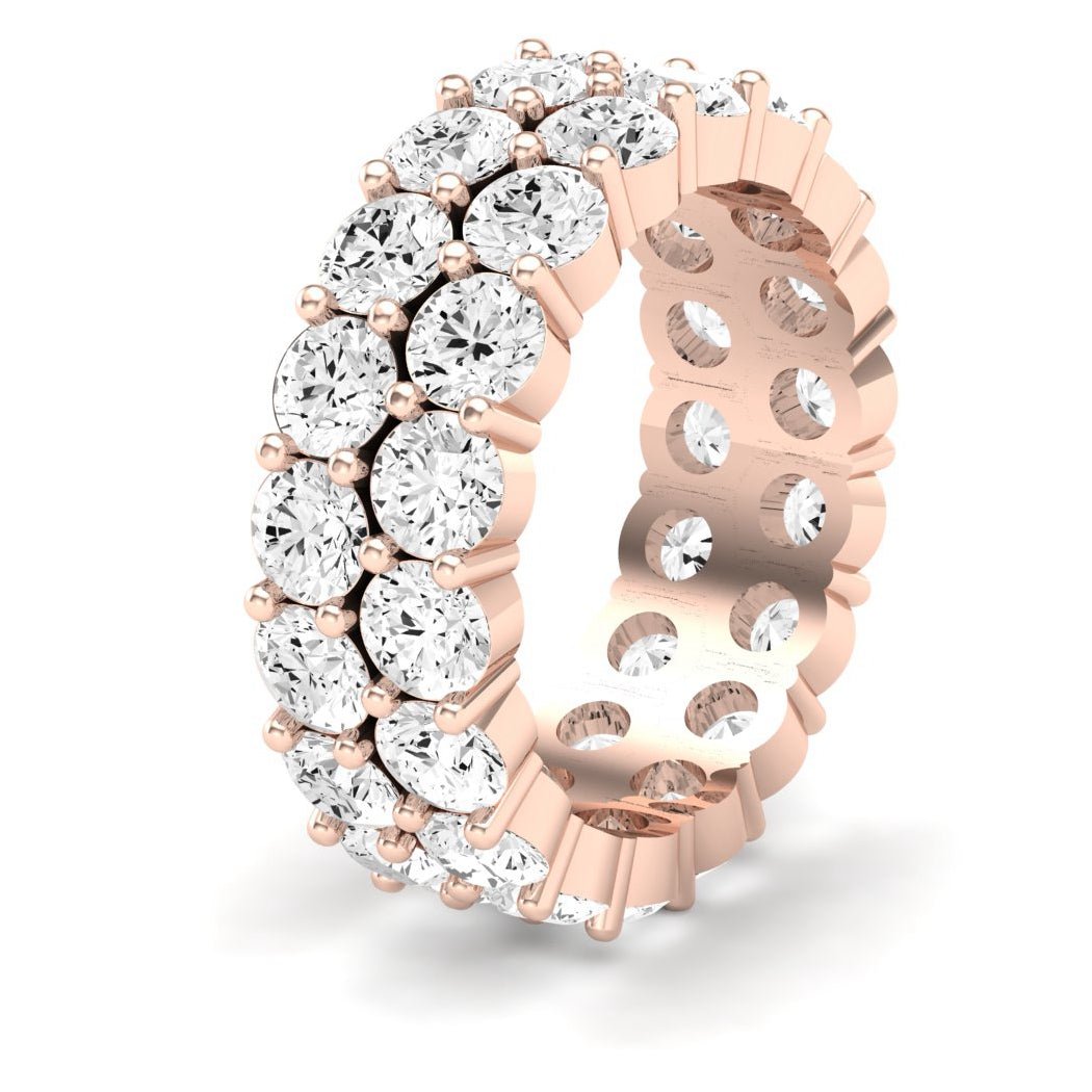 Delphin Round Cut Diamond Eternity Band (Clarity Enhanced) rosegold