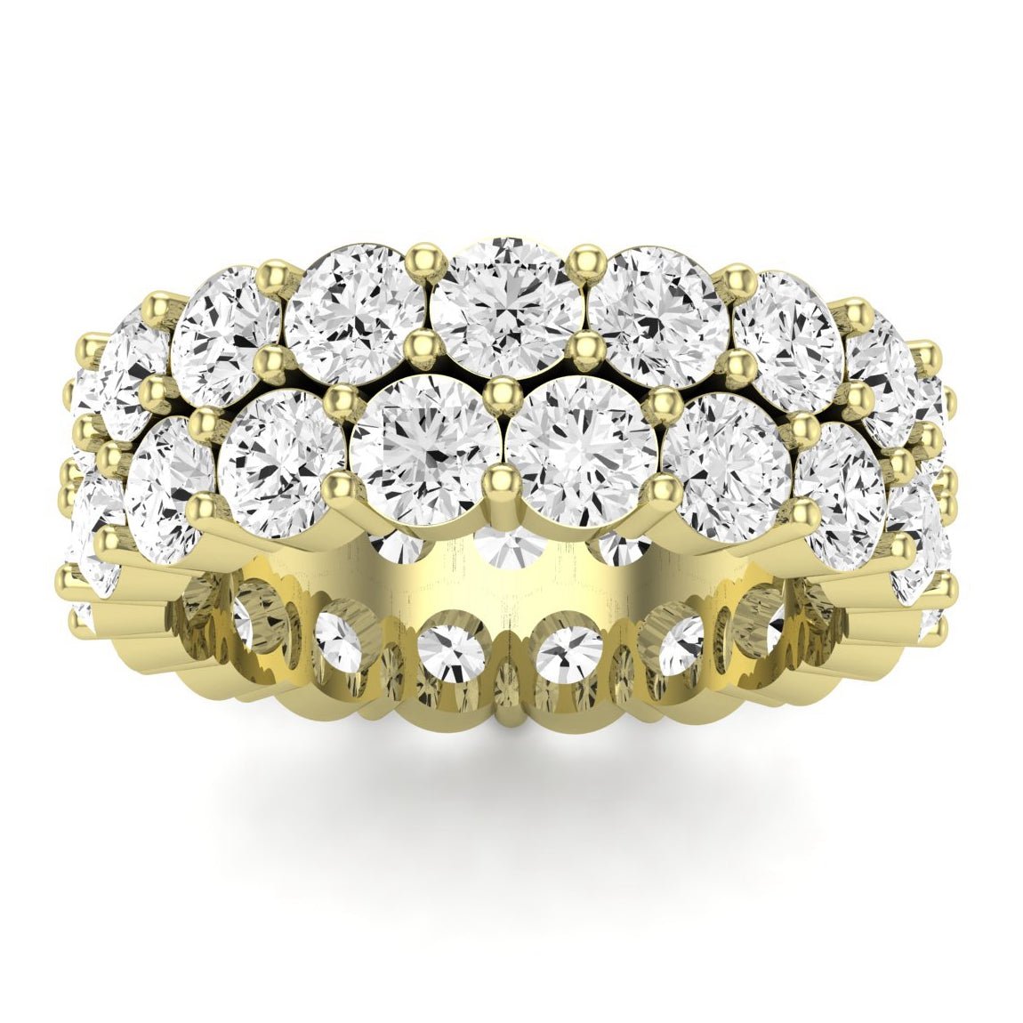 Delphin Round Cut Moissanite Eternity Band yellowgold