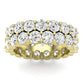 Delphin Round Cut Moissanite Eternity Band yellowgold