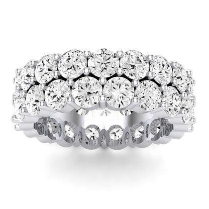 Delphin Round Cut Moissanite Eternity Band whitegold