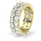 Delphin Round Cut Moissanite Eternity Band yellowgold