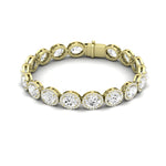 Delta Oval Cut Diamond Bracelet (clarity Enhanced) yellowgold