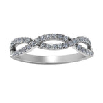 Derowen Infinity Trendy Diamond Wedding Ring whitegold