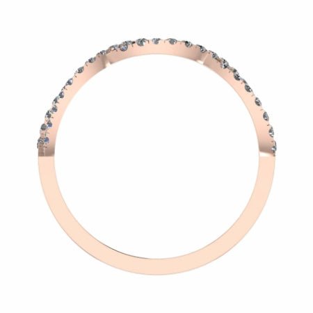 Derowen Infinity Trendy Diamond Wedding Ring rosegold