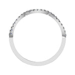 Derowen Infinity Trendy Diamond Wedding Ring whitegold