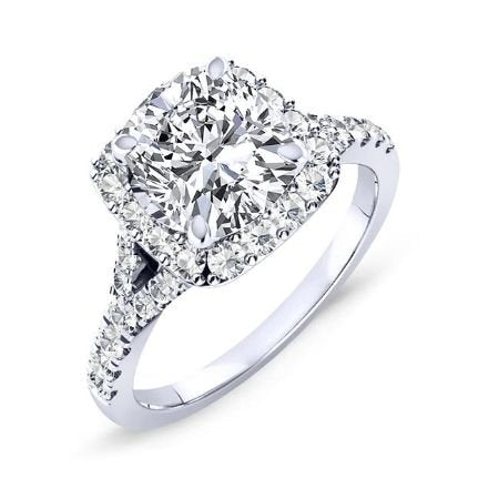 Desert Rose Cushion Diamond Bridal Set (Lab Grown Igi Cert) whitegold