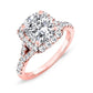 Desert Rose Cushion Moissanite Bridal Set rosegold