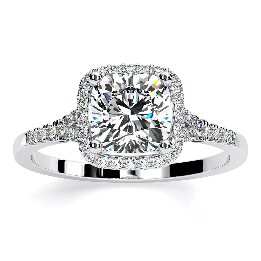 1.00 ct - Desert Rose - Cushion Moissanite Engagement Ring