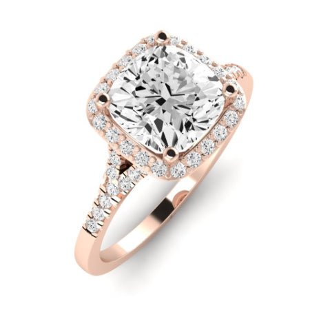 Desert Rose Diamond Matching Band Only (engagement Ring Not Included) For Ring With Cushion Center rosegold