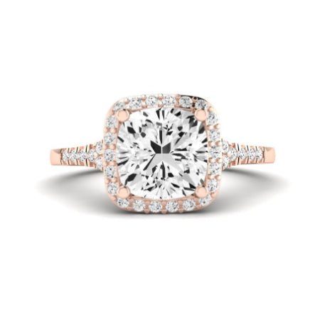 Desert Rose Diamond Matching Band Only (engagement Ring Not Included) For Ring With Cushion Center rosegold