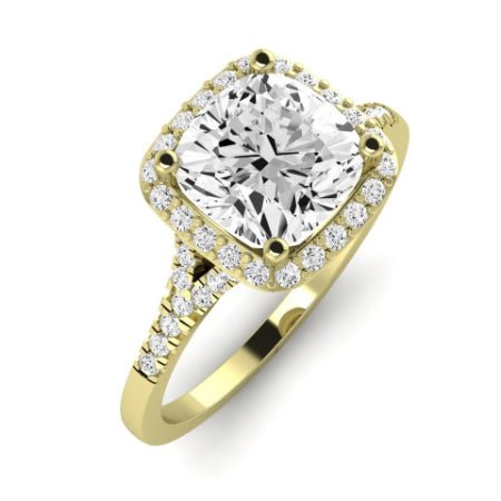 Desert Rose Diamond Matching Band Only (engagement Ring Not Included) For Ring With Cushion Center yellowgold