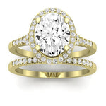 Desert Rose Diamond Matching Band Only (engagement Ring Not Included) For Ring With Oval Center yellowgold
