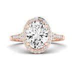 Desert Rose Diamond Matching Band Only (engagement Ring Not Included) For Ring With Oval Center rosegold