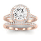 Desert Rose Diamond Matching Band Only (engagement Ring Not Included) For Ring With Round Center rosegold